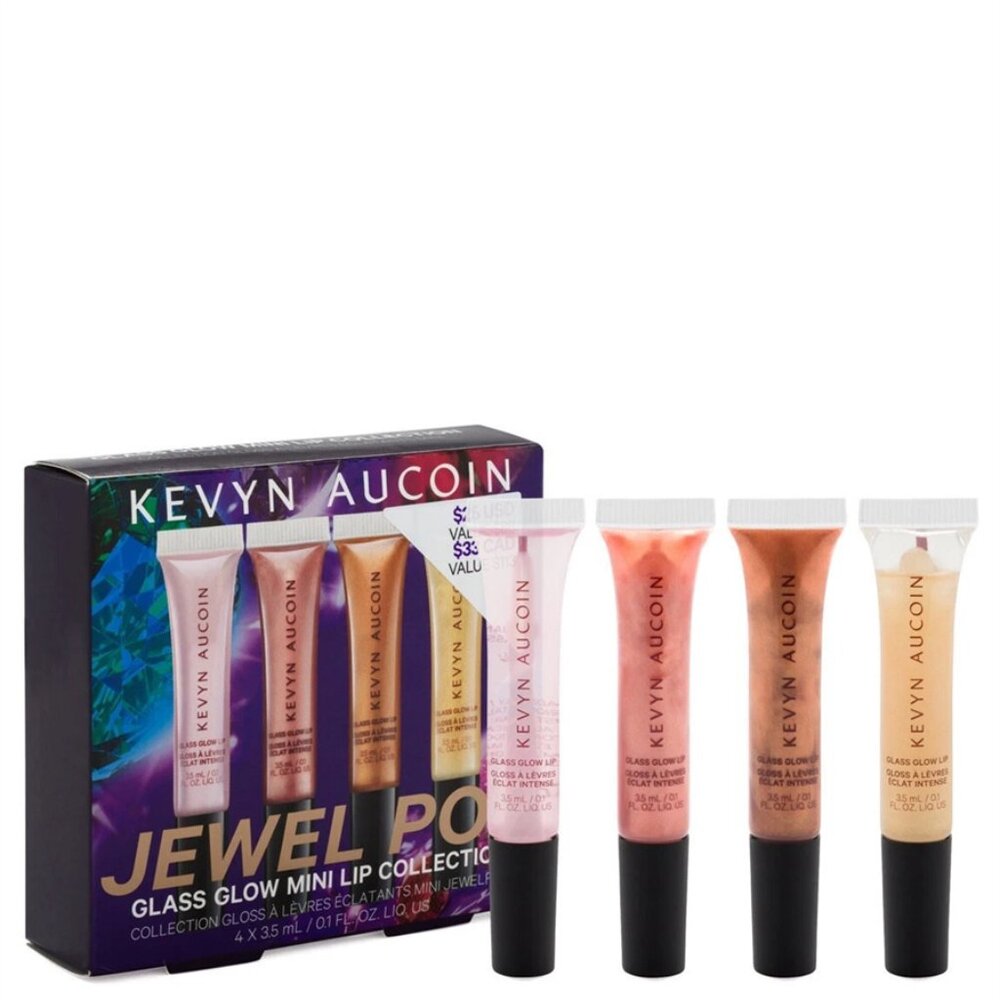 Kevyn Aucoin Jewel Pop Lip Collection Glass Glow Mini Lip Collection - SET OF 4